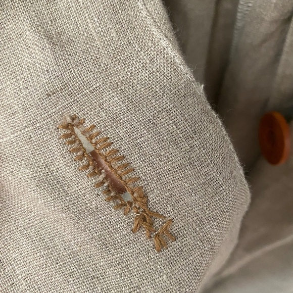 Moliq Linen 100% Heavy Natural Linen Kimono Boho Coat Robe Cardigan One size - Picture 8 of 9